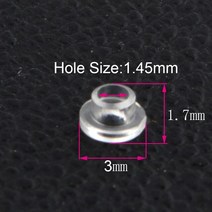 특수 와샤1000 개 1.45mm 구멍 안경 T 모양 플라스틱 어깨 와셔 가스켓 액세서리, 01 3.0X1.45X1.7mm