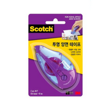 3M 스카치 한 손으로 쓰는 양면 테이프 017D 8.4mm x 8m, 12개