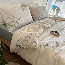 BX VIBRANT 라지킹침구세트 순면 4종세트 3종 세트 부드럽고 편안한 섬세한 터치 수분과 통기성 두꺼운 옷 강한 신축성