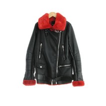 bershka 블랙레드 가죽자켓 여자 2507