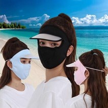 햇빛 자외선 햇빛차단 여성 캡마스크, 스카이
