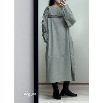 [해이주] 고방 첵첵 스퀘어 라인 원피스