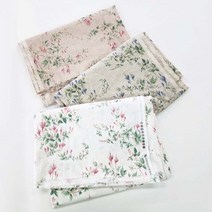꽃무늬 원단 천 린넨 원단 15수 린넨코튼 바이오워싱 마로니에 3종 56인치, 마로니에_내추럴