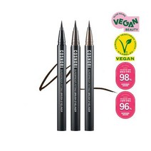 코스노리 슈퍼프루프 피팅 비건 브러쉬 아이라이너 붓펜 3color, 03. 브라운