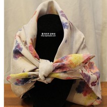 풍기인견 감싸네 천연염색 인견 사각 스카프(리앤) 57cm 정사각형