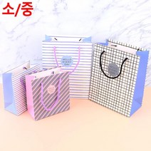 튼튼 스트라이프 합격응원 간식 선물가방 10p 연인 종이백 선물용 연말인사, 단일사이즈