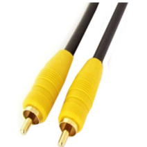 AV1621 Coms RCA 케이블(1선/고급) 10M, 블랙, 단일 모델명/품번