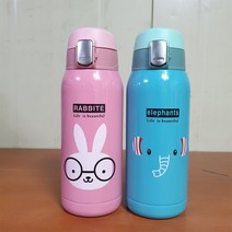 애니멀 보온병 텀블러 원터치 350ml 1+1, 01-원터치 350ml 토끼+토끼