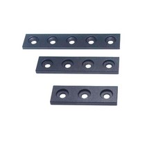 FUNCORE 블랙 실버 스트립 플레이트 알루미늄 커넥터 패스너 2020 3/4/5 홀 앵글 V 슬롯 프로파일 마운트, 01 Black_01 2020- 3 hole