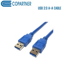 컴퓨터USB케이블 USB 2.0 A-A 케이블 USB 양쪽 케이블, A.CABLE 블루 56 CM