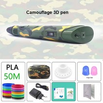 3D 펜 10/ 20 색 비 반복 필라멘트 1.75mm 무료 그리기 펜 케이스 3D 낙서 펜, 유럽 연합, 위장 P50m