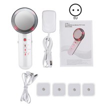 초음파 스킨 스크러버 페이스 클리닝 필링 머신 rf ems led 라이트 페이셜 마사지 원적외선 바디 슬리밍 팻 버너, EU 플러그