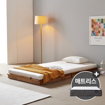 핀란디아 엘렌 무헤드/헤드형 저상평상형 원목 침대 슈퍼싱글SS/퀸침대Q, 브라운