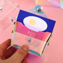 홀로그램 PVC 백 작은 파우치 가방 9.5x7cm DD-12074