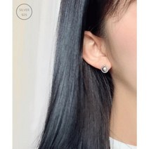 [제이블링] 실버 빈티지 버튼 귀걸이