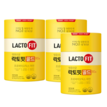 종근당 락토핏 생유산균 골드80 3통 프로바이오틱스 장건강 대용량 240일분 홈쇼핑, 80포/160g