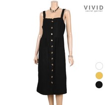 [비비드 시크릿가너] [VIVID SG][VIVID SG] 러블리 단추장식 나시 원피스