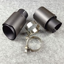 원피스 범용 탄소 섬유 배기 팁 akrapovic 튜닝 머플러 노즐 배기 파이프 용 티타늄 블랙 스테인레스 스틸, 협력사, 54에서 114 MM, 1개