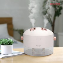 아이리버 저소음 분사각도조절 무드등 수유등 듀얼분사가습기 MH-150W, 화이트