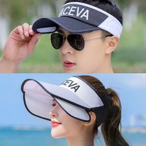 카세바 날개썬캡 자외선차단 골프모자 썬바이저, 화이트