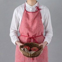 리노에리나 리투아니아린넨 내추럴 앞치마 까멜리아, 옵션선택, 1개