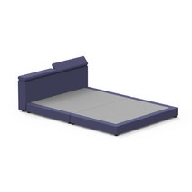 베드진 모던스웨이드 침대 프레임 퀸(Q) 블루