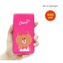 라인프렌즈 초코 10000Mah고속충전 보조배터리 슬림형