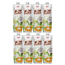 비코리치 코코넛 밀크 1000ml 첨가물 없는 100% 코코넛밀크 8개