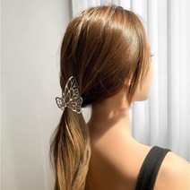 현블러썸 버터플라이집게핀 나비헤어핀 골드 메탈 실버 나비드롭 화려한 집게핀 올림머리 헤어집게 대형 빅사이즈 장식 드롭 나비 수지