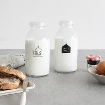 서울우유 밀크홀 우유병 밀크보틀 330ml 홈카페 유리병 달빛스토어, 밀크홀(네거티브)