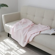 자수 3중 요루거즈 블랭킷 아기이불, 체리자수 핑크S