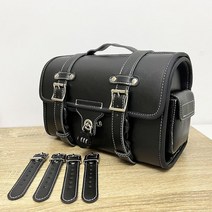 오토바이 가방 탱크 테일 가죽 백 탑박스 스쿠터 캐리어 트렁크 바이크 용품 클래식, 블랙