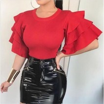 여성 반팔 루즈 o넥 블라우스 레이디 써머 캐주얼 탑 셔츠 패션