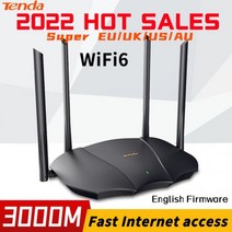 샤오미 인터넷 와이파이 무선 공유기 Tenda AX3000 AX12 WiFi 라우터 Wifi 6 듀얼 밴드 2.4G 5G 2976Mbs 기가비트 리피터 (다국어 앱 포함) 1949, AU 플러그