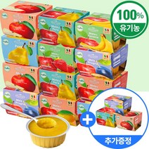 유기농 생과일 누바 퓨레 12팩(+3팩 추가증정) (100gX30개), 24개입, 상큼팩(사과4+배4+사과/배4)