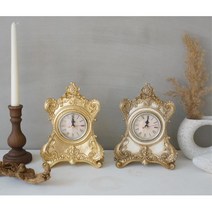 거실 인테리어 장식품 로렌 탁상 시계 워킹맘 알람 수험생 무소음 기상등시계 탁자 알람조명 입학선물 예쁜, 앤틱 화이트