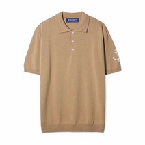 국내 정품 건지 울른스 Guernsey Woollens 피셔맨 반팔 카라 니트 - 카멜