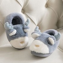 꼬꼬마슈 크리스마스엔 루돌프 유아동공용 털 실내화 슬리퍼 kd719