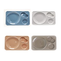 모던컬러 시리즈 멜라민 양식 식판, 화이트