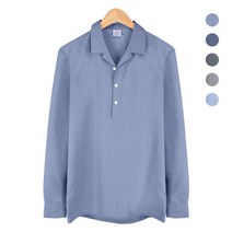 이지핏 오픈 카라 반탁 보카시 블루 셔츠 _NWM005_Blue 남자청남방 핸리넥 차이나카라 만다린카라 데님셔츠 청자켓 유니클로청남방 청남방코디 오버핏청남방