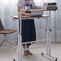 높이조절책상 초등책상 미니책상 각도조절책상 스탠딩책상 높낮이조절책상 1인용컴퓨터책상 중고등학생책상 높은책상 높낮이 스탠워크 키다리 서서일하는책상 리프트 스탠딩데스크 컴퓨터 공부 키높이, 일반형우드