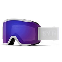 스미스 Smith Optics Squad 유니 스노우 겨울 고글 - 황동 컬러블록 크로마팝 에브리데이 바이올렛 미러, White Vapor_ChromaPop Everyday