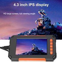 P40 산업용 내시경 카메라 8mm 단일 렌즈 검사 보어스코프 4.3 "IPS 스크린 HD 1080P IP68 LED 조명, 02 5m, 01 Soft Cable