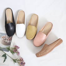 여성 발편한 슬리퍼 둥근코 사무실 블로퍼 쿠션 앞막힌 화이트 옐로우 베이지 핑크 흰색 블로퍼