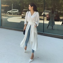 떳다그녀 페로 트위스트 롱 블라우스