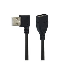 USB 2.0 90도 꺾임 연장 케이블 30cm UF203R90, 1