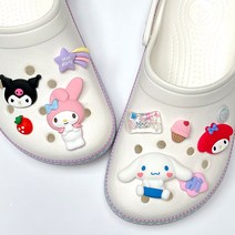 반입체 시나모롤 마이멜로디 실내화 신발 꾸미기 파츠 세트