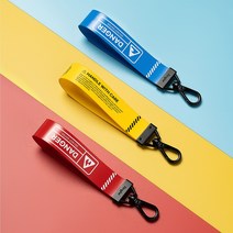 링케 디자인 키링 스트랩 레터링, 경고 옐로우, 1개