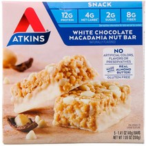 앳킨스 화이트 초콜릿 마카다미아 넛츠 바 40g Atkins White Chocolate Macadamia Nut Bar