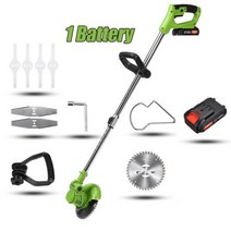 예초기 잔디깍기 트리머 36Vf 전기 잔디 강력한 브러시 커터 깎는 기계 무선 절단기 정원 도구 2 리튬 이온 배터리, EU Plug+1 Battery